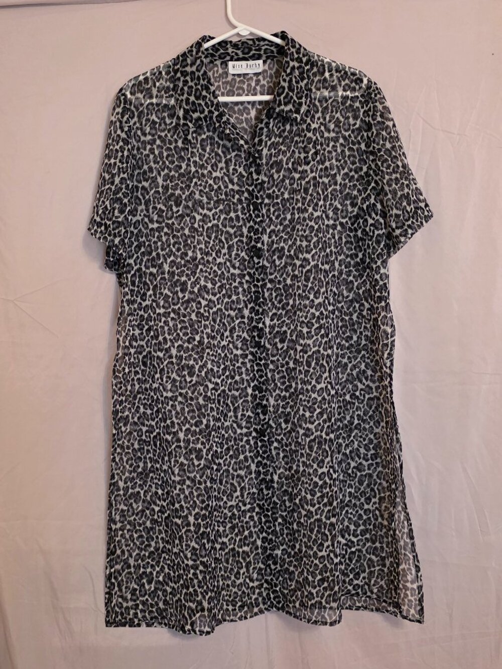 Semi Sheer Leopard Print Swimsuit Cover Up ONE SIZE NWOT